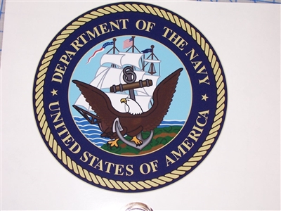 US Department of the Navy Circle Full color Graphic Window Decal Stick