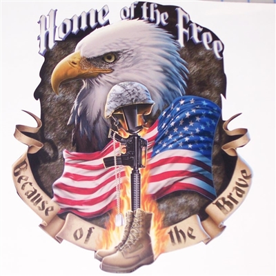 Home of the Free Because of the Brave Decal  Nostalgia Decals Patriotic  Vinyl Graphics – Nostalgia Decals Online